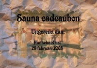 sauna cadeaubon